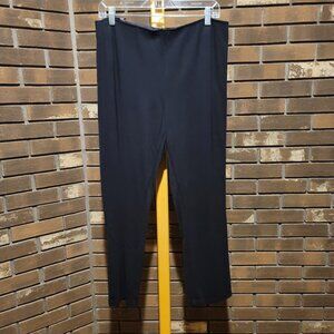 DKNY Black High Waisted Pull On Dress Pants Office Siren Career Size XL